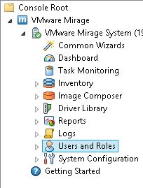 Users and Roles in Mirage Console