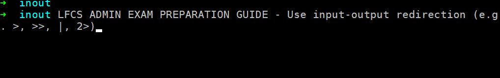 Use input-output redirection (e.g. >, >>, |, 2>)